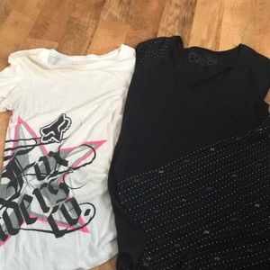 2 short sleeve Fox shirts
